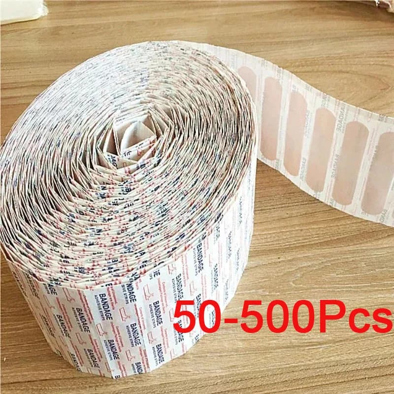 50-500Pcs Breathable Band Aid Waterproof Bandage First Aid Wound Dressing Medical Tape Wound Plaster Emergency Kits Bandaids