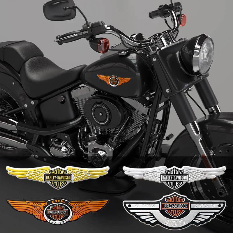 Metal Decorative Logo Motorcycle Car Stickers for Harley Davidson Flight Show Wing Car Sticker Badge