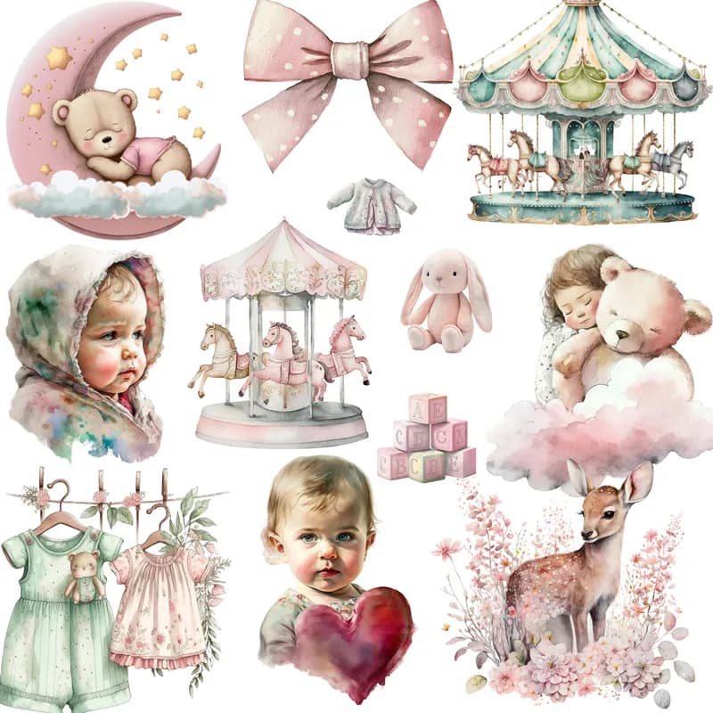 Newborn toy clothing Stickers Crafts And Scrapbooking stickers kids toys book Decorative sticker DIY Stationery