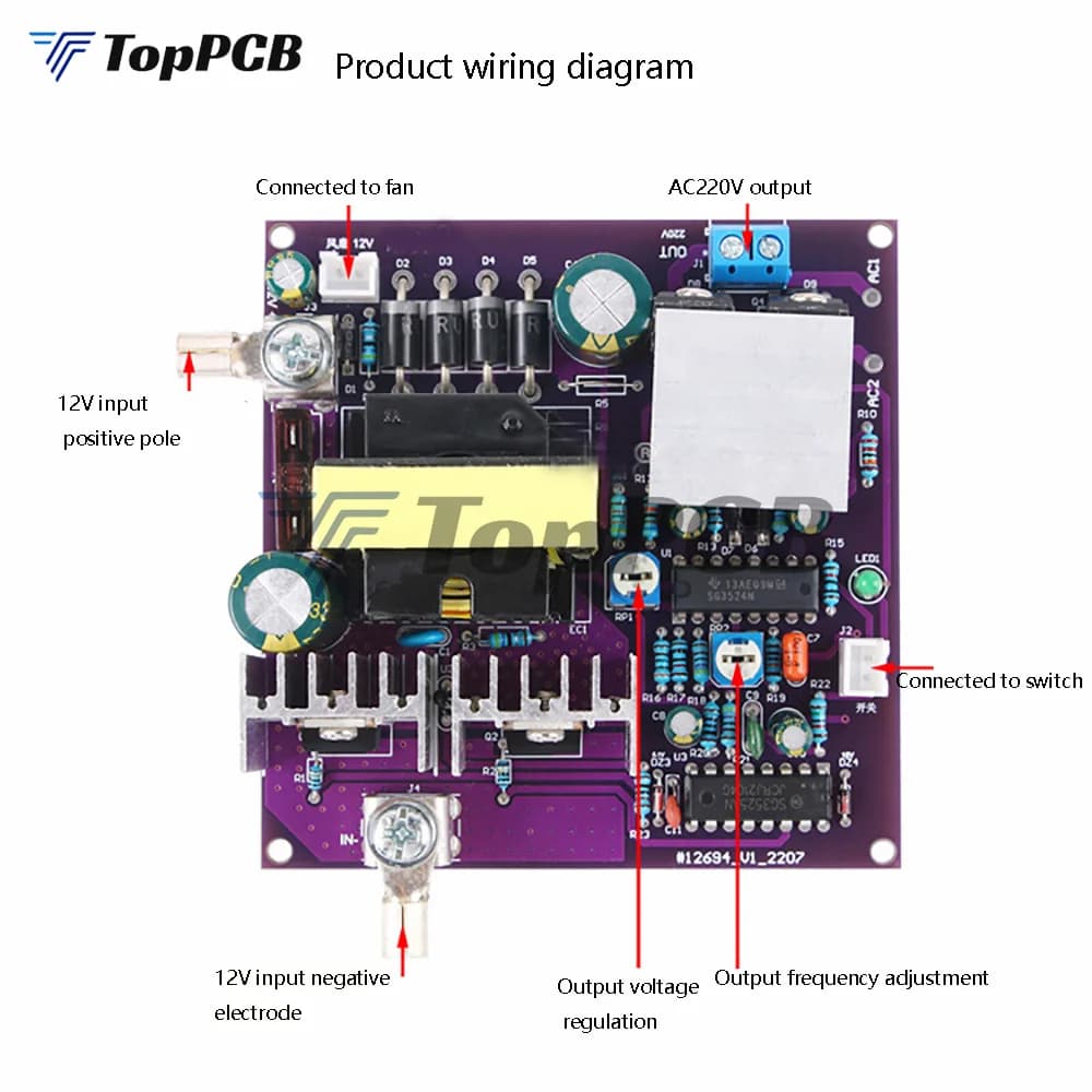 300W DC-AC Power Inverter 12V-220V Modified Sine Wave Voltage Converter Power Transformer Auto Car DC-AC Step Up Boost Board