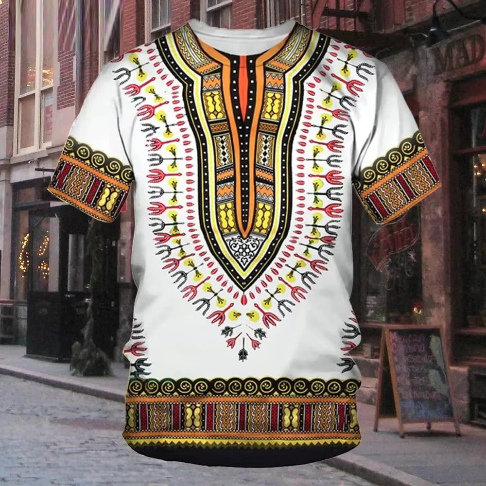 Newest Summer Men Clothing 3d Print Vintage African Style Men Streetwear T-Shirts Men Fashion Harajuku Casual Oversized T Shirt