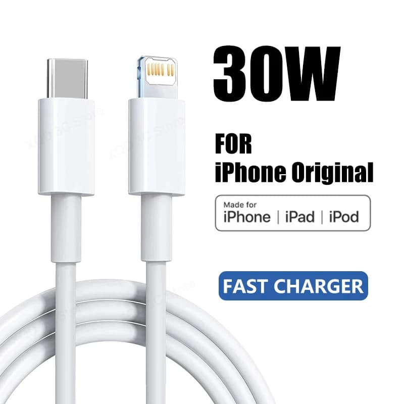 For Apple iPhone PD3.0 30W Lightning Cable For Apple 14 13 12 11 Pro Max X XR XS 8 7 Fast Charger USB Type C Phone Accessories