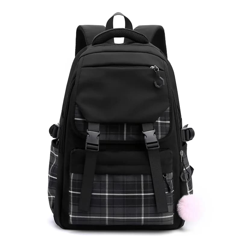 Fashion Rucksack High School Bookbag for Girls Boy Schoolbag Waterproof Women Travel Bag Mochila Men Laptop Backpack Black Bags