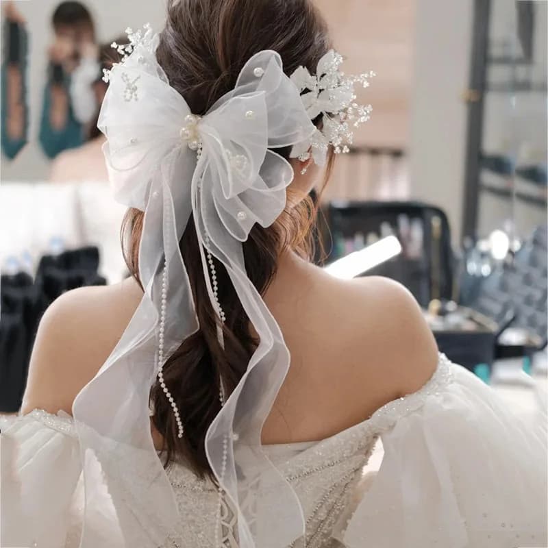 hairpins, butterfly headdresses, stylish bridal versatile wedding dresses, hand-beaded accessories