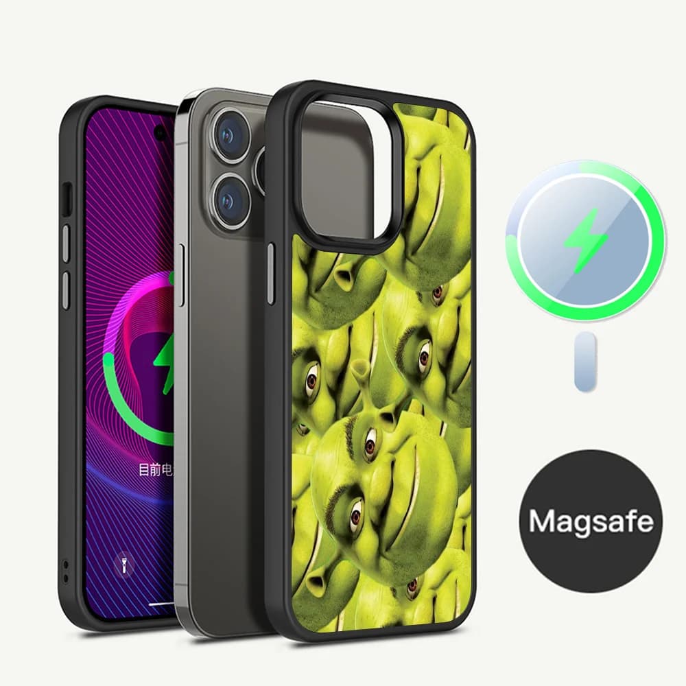 Cartoon Moive S-shreks Phone Case Magnetic Case For IPhone 16 14 13 12 11 15 Pro Max Plus For Magsafe Wireless Charge Cover