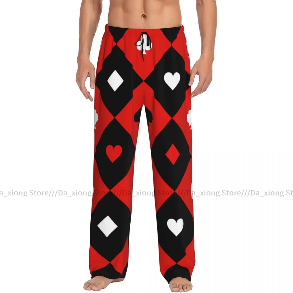 Chess Board Diamond Poker Mens Pajamas Pyjamas Pants Lounge Pants Sleep Bottoms