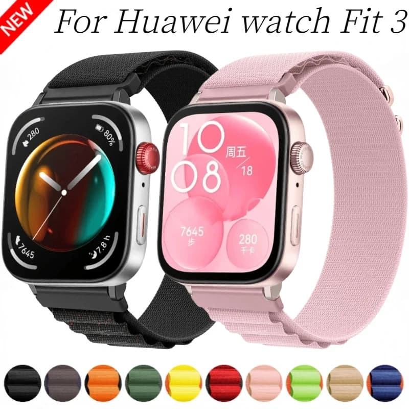 Nylon Alpine Loop Strap For Huawei Watch Fit 3 Sport Belt Breathable Wristband For Huawei Watch Fit3 Accessories Bracelet Correa