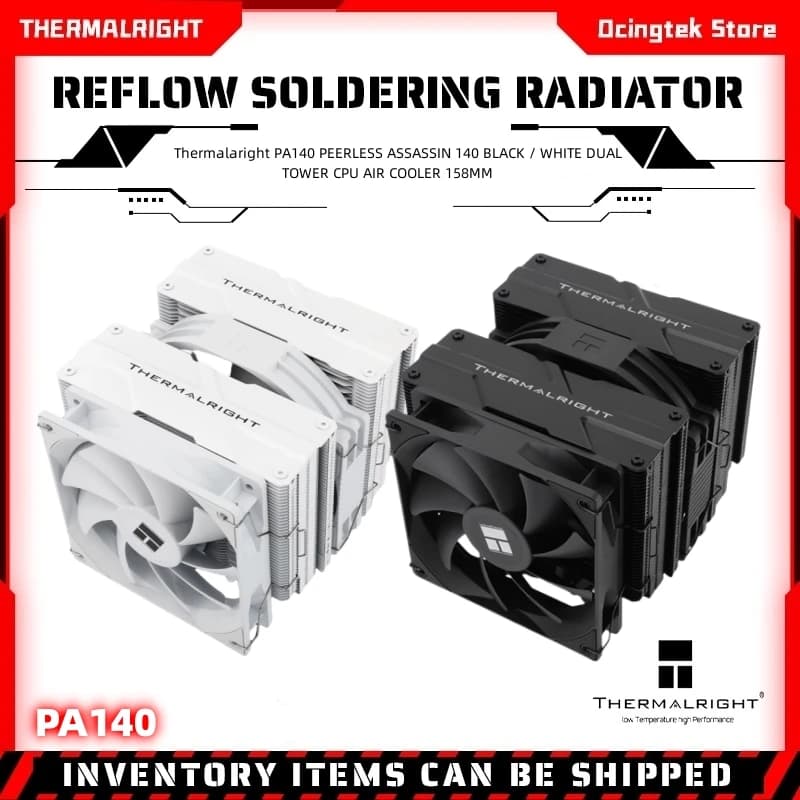 Thermalaright PA140 PEERLESS ASSASSIN 140 BLACK / WHITE DUAL TOWER CPU AIR COOLER 158MM