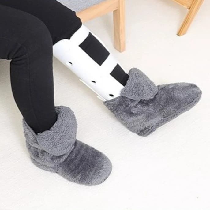Autumn Winter Fractured Foot Surgery Elderly Socks Cold-proof Men Women's Home Heating Floor Socks Thickened Carpet Long Socks
