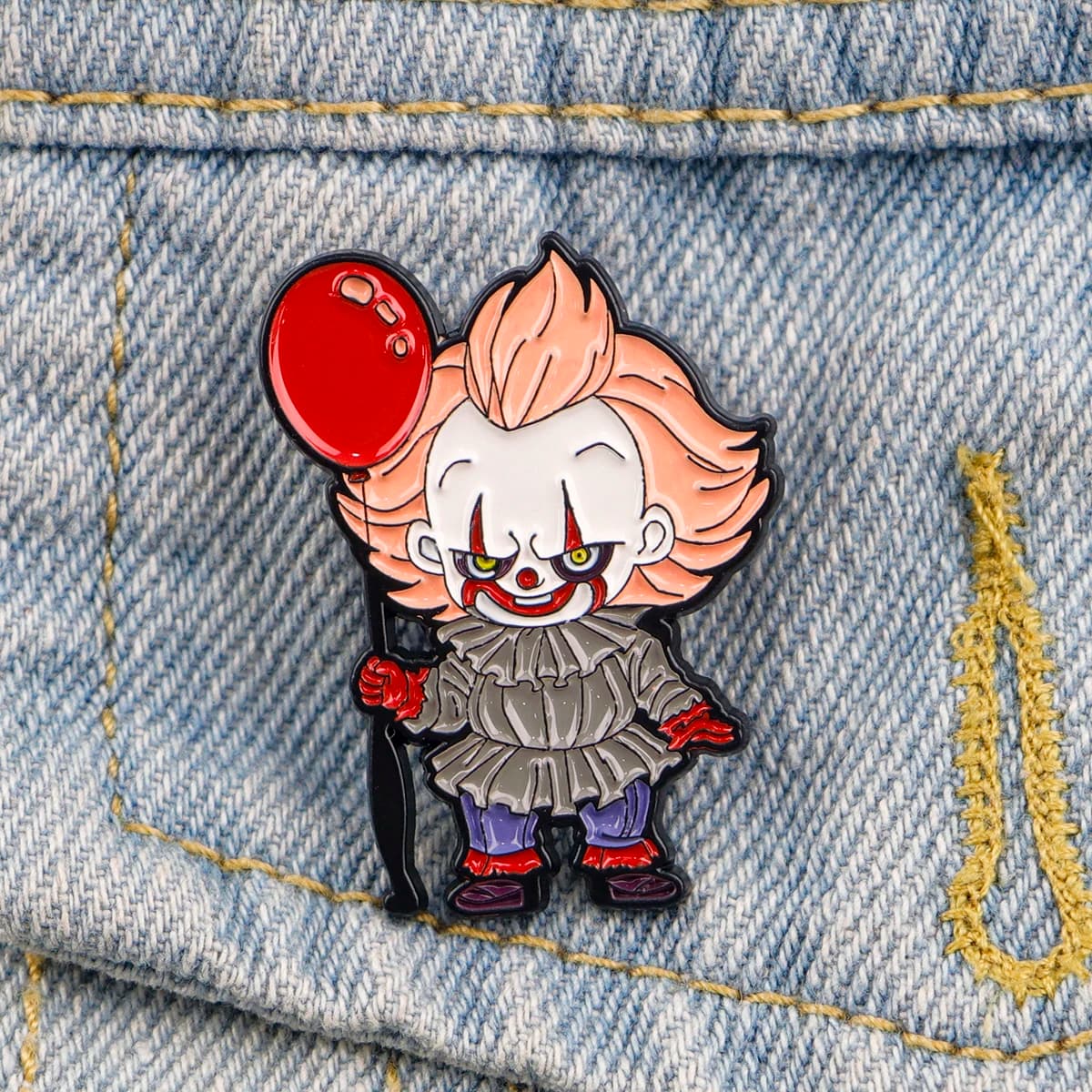 Halloween Clown Lapel Pins for Backpacks Manga Briefcase Badges on Backpack Brooch for Clothes New Fashion Accessories