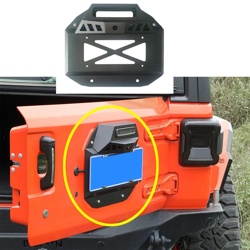 LANTSUN JL1273 Tailgate Decoration license plate holder with camera hole  for jeep JL for wrangler 2018+ Auto Parts