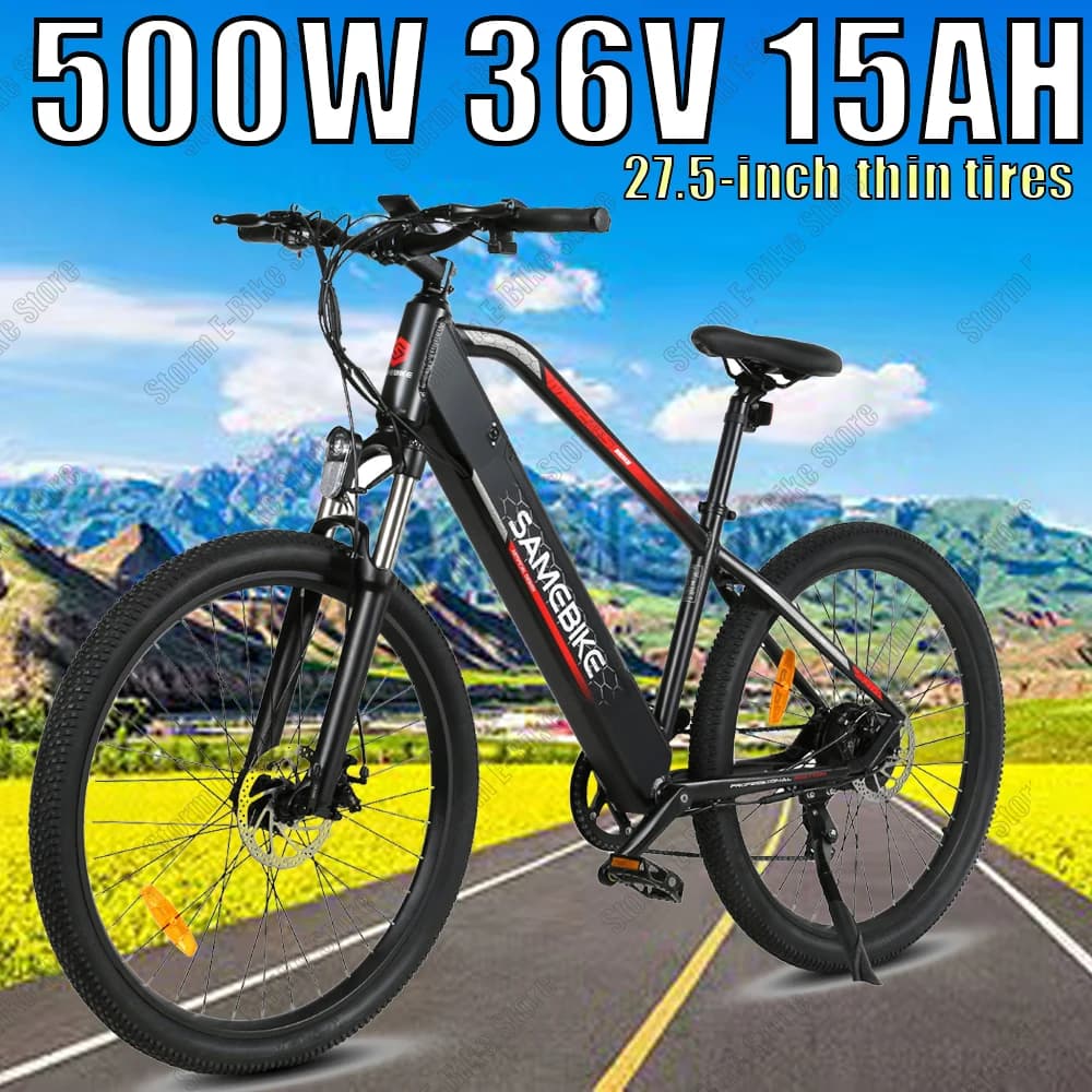 Mountain Electric bicycle MY275 500W Brushless Motor 36V15AH Removable Battery 27.5Inch Tires City Commuting E-Bike Adult E-Bike