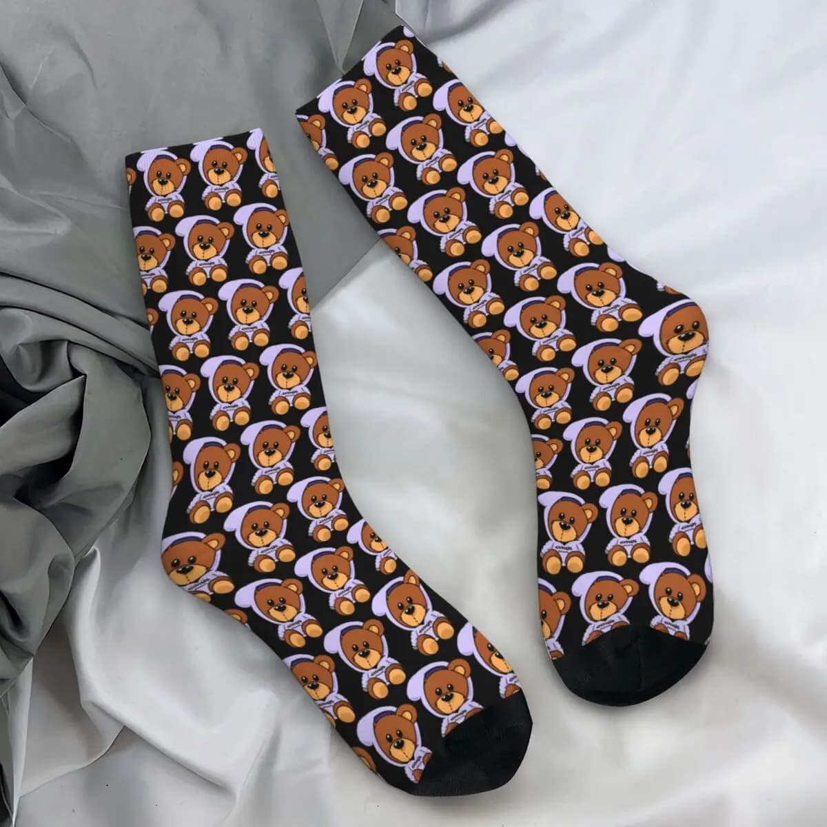 Justin Bieber Baby Head Socks Fashion Stockings Men Soft Cycling Socks Autumn Design Anti Skid Socks