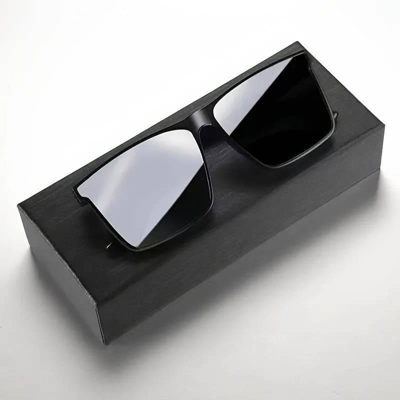 1pc Men'S Simple Black Square Fashion Glasses,for Men Women, Outdoor Travel, Driving, Photography Prop