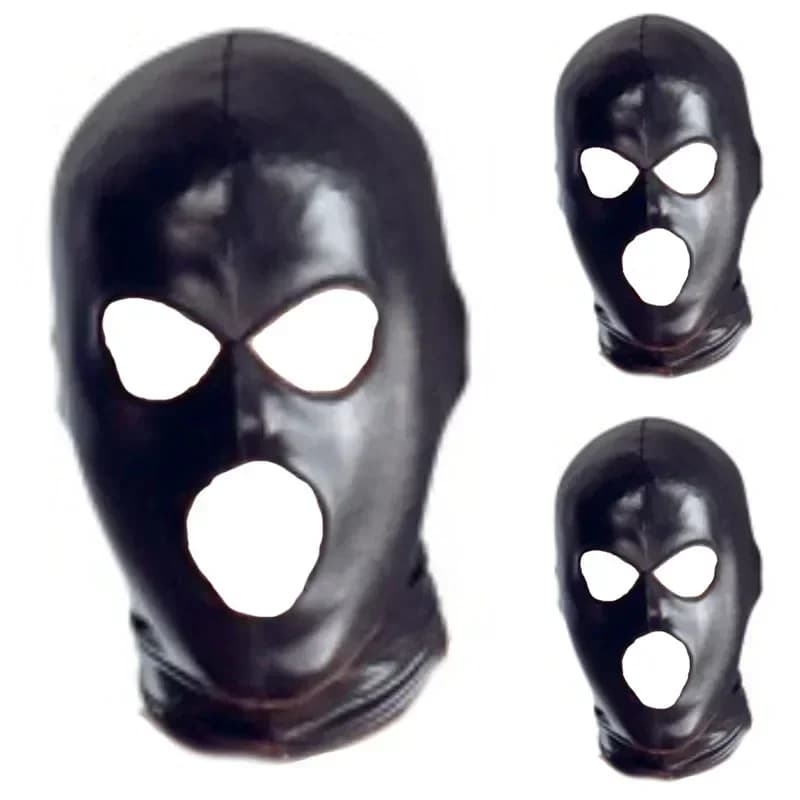 Cosplay Stage Costume Wetlook Hood Head Latex Mask Pirate Headgear Head 3 Holes Cover Face Mask For CS Game Halloween Carnival