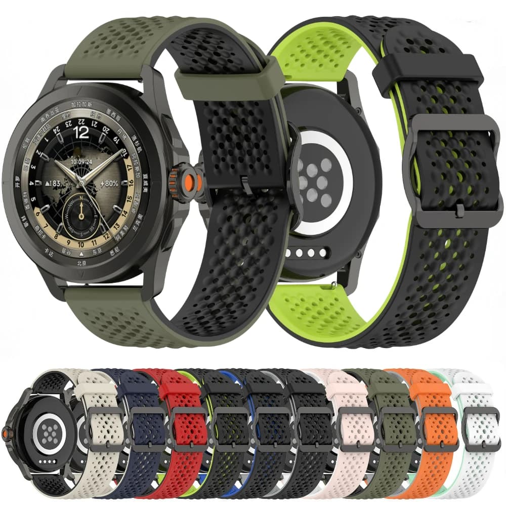 20mm 22mm Silicone Strap for Xiaomi Mi Watch 2 Pro/S4 S3 S2 S1 Active Sport Watchbands for Amazfit GTR 47mm/GTR 4 3 Pro/GTS Band