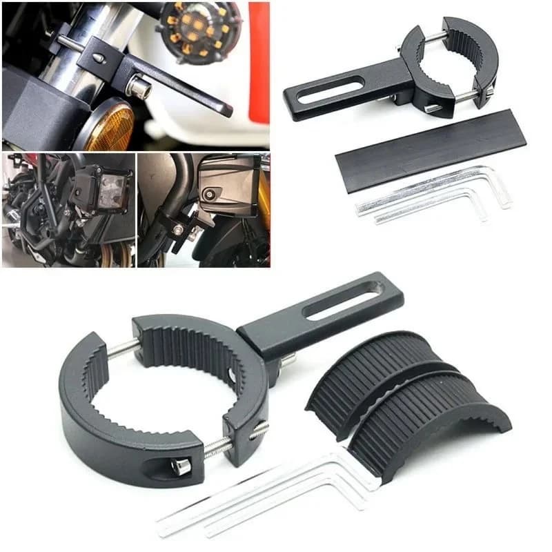 Auxiliary Led Motorcycle Lights Bracket Moto Spotlights Holder Motorcycle Headlight Support Fronnt Fork Bracket Clamp Fixation