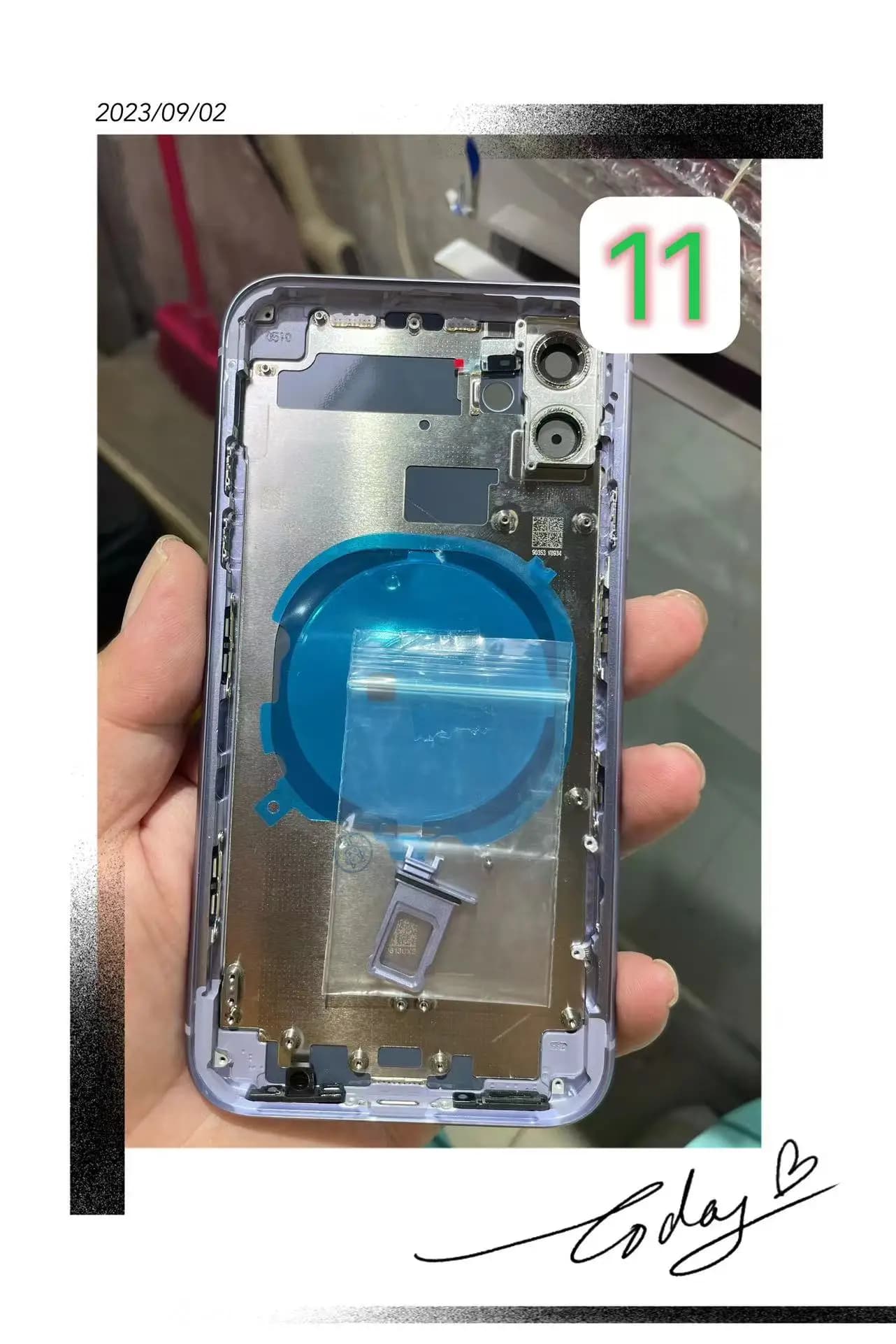 whole sale 11Housing with Button and Sim Tray,with Back Cover Glass