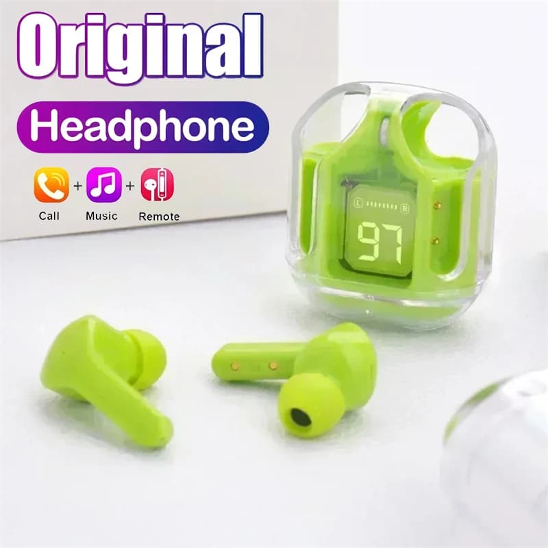 BT30 PRO Tws Bluetooth Earbuds Transparent with LED Digital Display Wireless In-Ear Earphone for Xiaomi Huawei iPhone Headphone