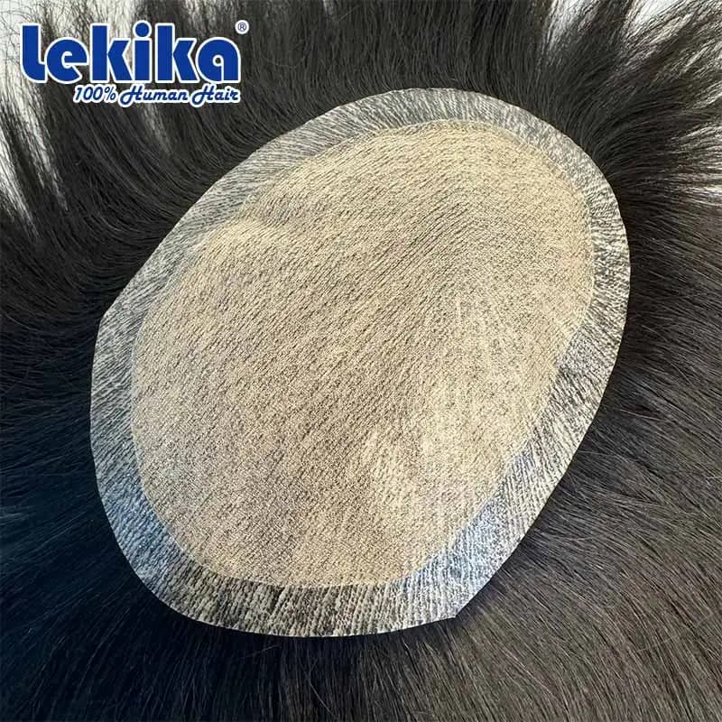 Toupee Men Silk Top Affordable Asia Male Hair Prosthesis Men's capillary prothesis Wigs For Men 100% natural Human Hair System