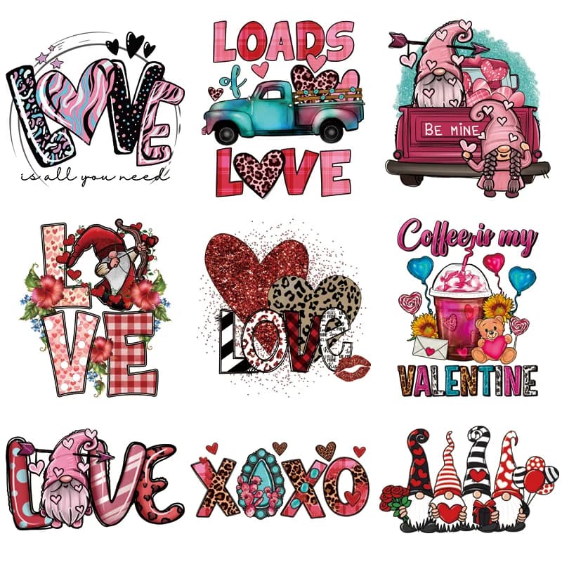 NEW Heat transfer patch for men's and women's clothing, Valentine's Day clothing patch, DIY