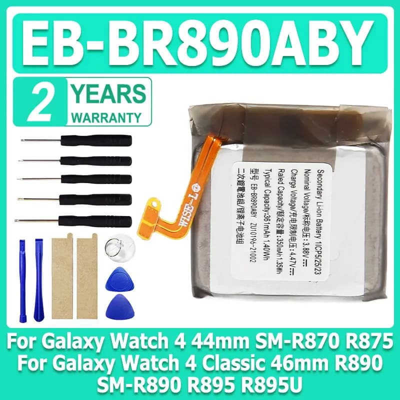 EB-BR890ABY 350mAh For Samsung Galaxy Watch 4 44MM SM-R870 R875 ,For Galaxy Watch 4 Classic 46MM R890 SM-R890 R895 R895U + Tools