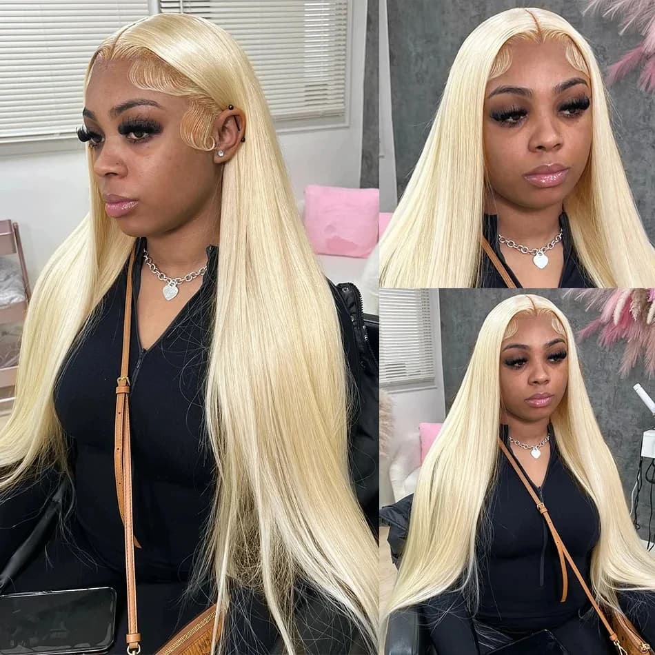 40 Inch 613 Blonde 13X6 Hd Lace Frontal Wig Straight Lace Front Wigs Human Hair 13X5 Lace Front Human Hair Wig For Women Rovess 