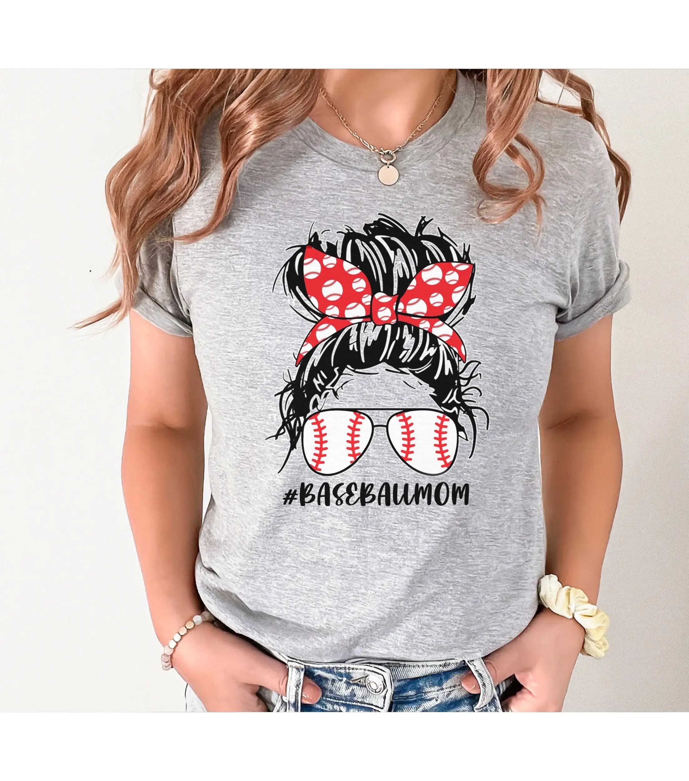 Baseball Mom Team Colors Womens T Shirt Sports Game Day Leopard For Women Animal Print