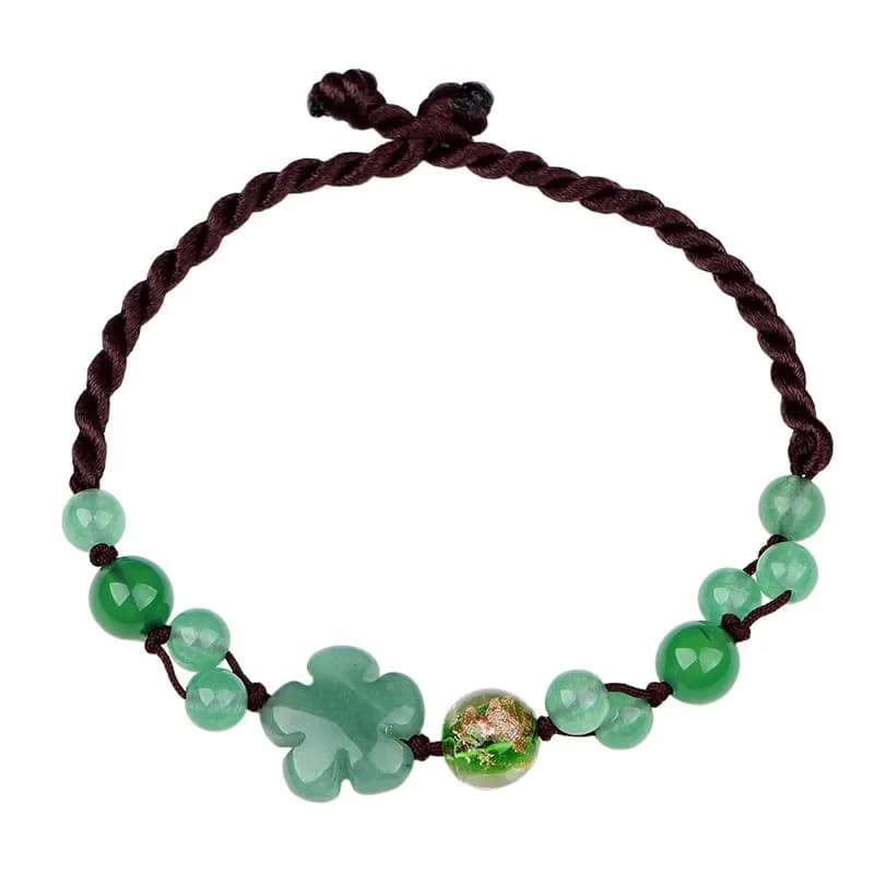 Jade Flower Anklets for Women Jewelry Gifts Green Talismans Gemstone Gemstones Men Luxury Designer Gift Natural Fashion Real