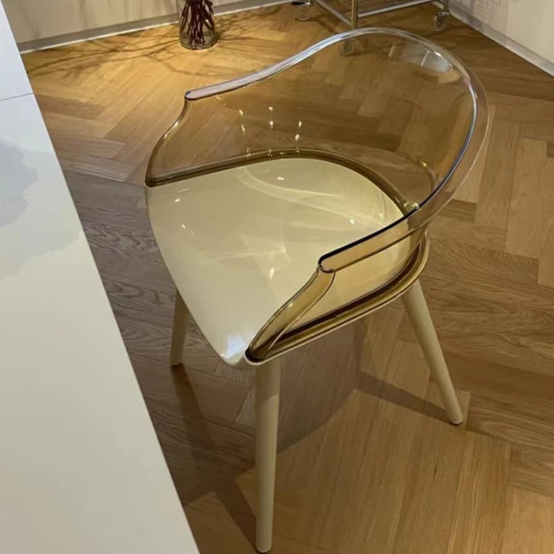Symbian Mobile Chair Nordic Acrylic Transparent Chair Hotel Restaurant Home Backrest Designer Muebles Creative Makeup Chairs