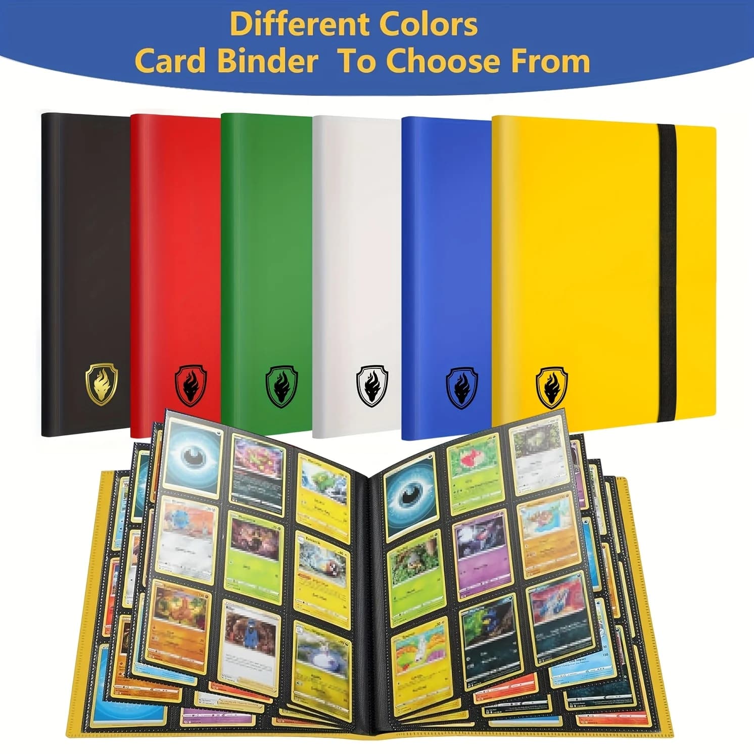 9 Pocket Trading Card Binder Holds 360 Cards, Sleek Side-Loading Card Album, Sturdy Card Collection Folder for TCG, MTG, Yugioh