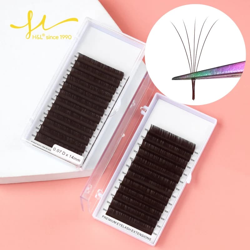 12 Rows Black Brown Color Eyelashes Extensions Narrow Thin Tape High Density High Density Natural Eyelashes Look