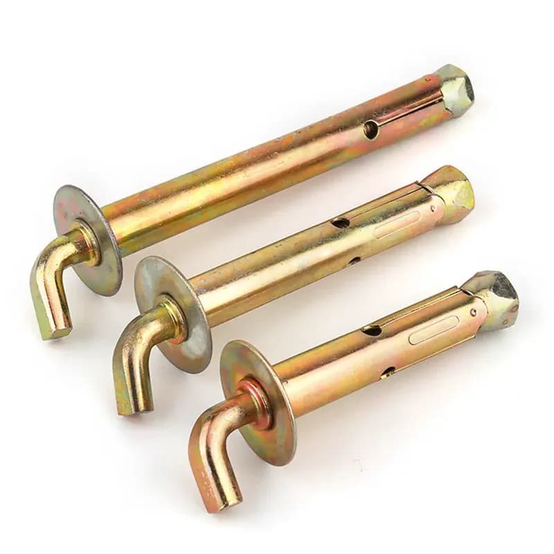 4Pcs Heavy Duty Wall Bolts Expansion Screw Anchor Hook Water Heater Concrete Jointer Anchor Point Tile Carpenter Tools M10