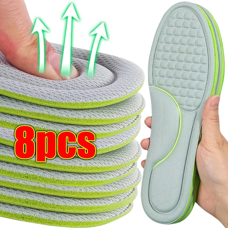 5D Soft Memory Foam Orthopedic Insoles Deodorizing Insole for Shoes Sports Absorbs Sweat Soft Antibacterial Shoe Accessories
