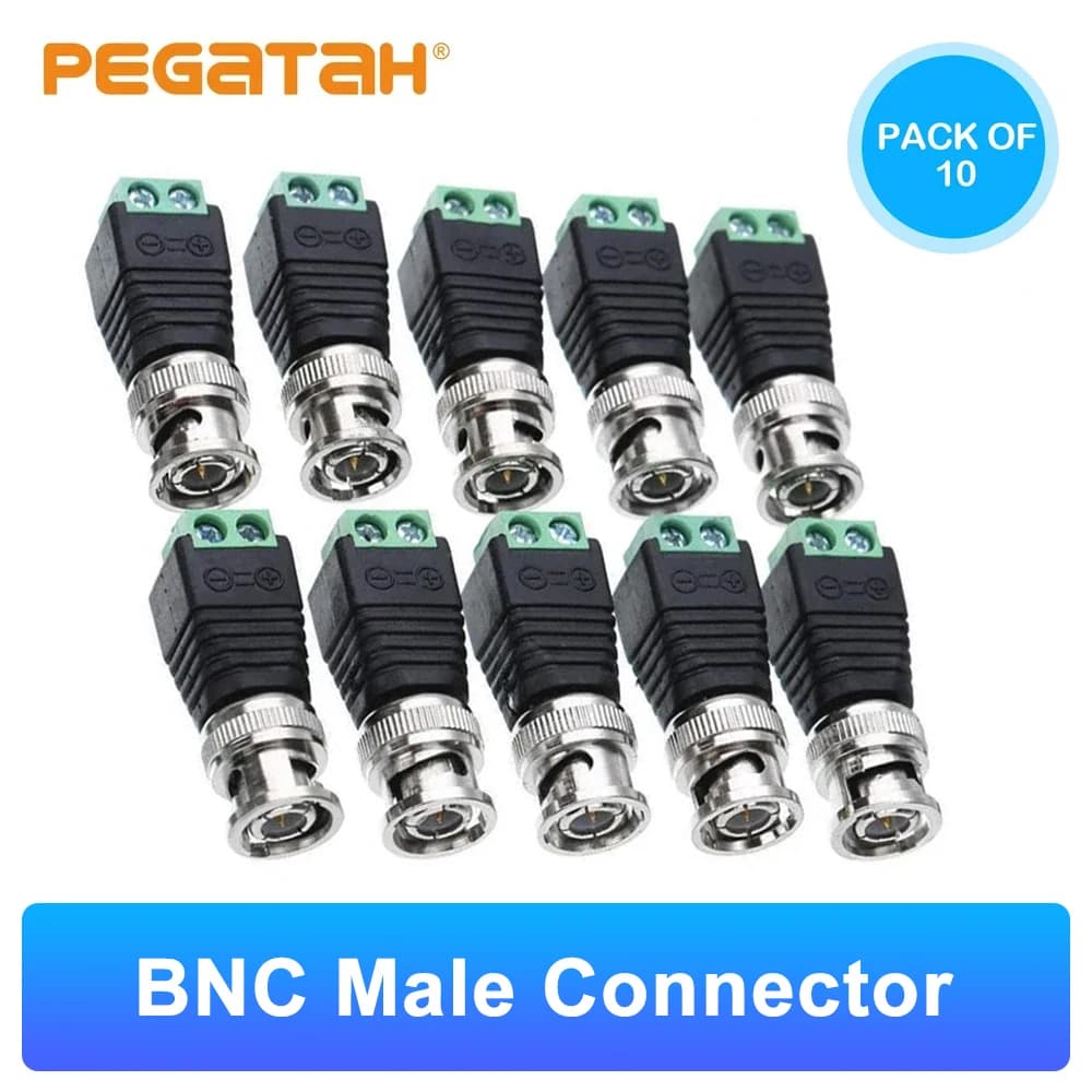 Free Shipping 2/5/10PCS BNC CCTV Connectors for AHD Camera CVI Camera TVI Camera CCTV Camera Coax/Cat5/Cat6 Cables
