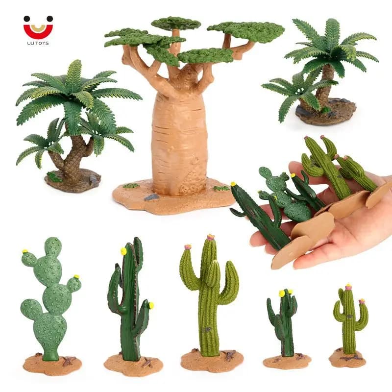 Simulation plant tree model baobab tree cactus children's cognition micro-landscape scene sand table ornament