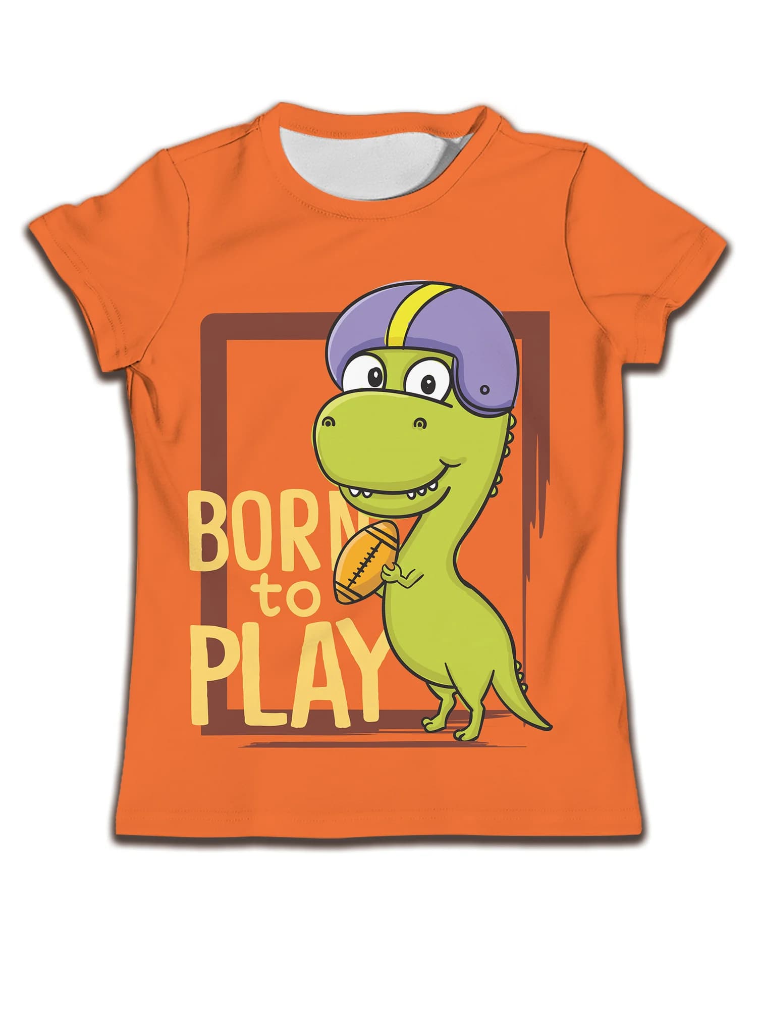 Orange T-SHIRT KID Children's Clothes for Boy Dinosaur Girly Cartoon Casual Kids Girls' Summer Baby Tees Fashion O-Neck Boys Tee