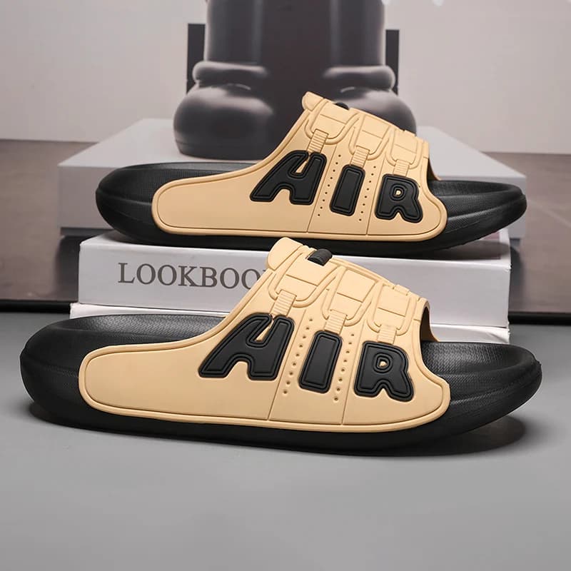 Comfortable Sandals for Men Beach Wear-resistant Mans Shoes Indoor Outdoor Bathroom Men's Slippers Fashion Non-slip Main Push