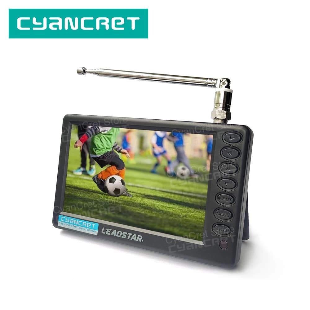 LEADSTAR Pocket TV D5 5 Inch DVB-T2 ATSC ISDB-T TDT Digital and Analog Mini Small Car Television Portable TV Support USB TF AC3