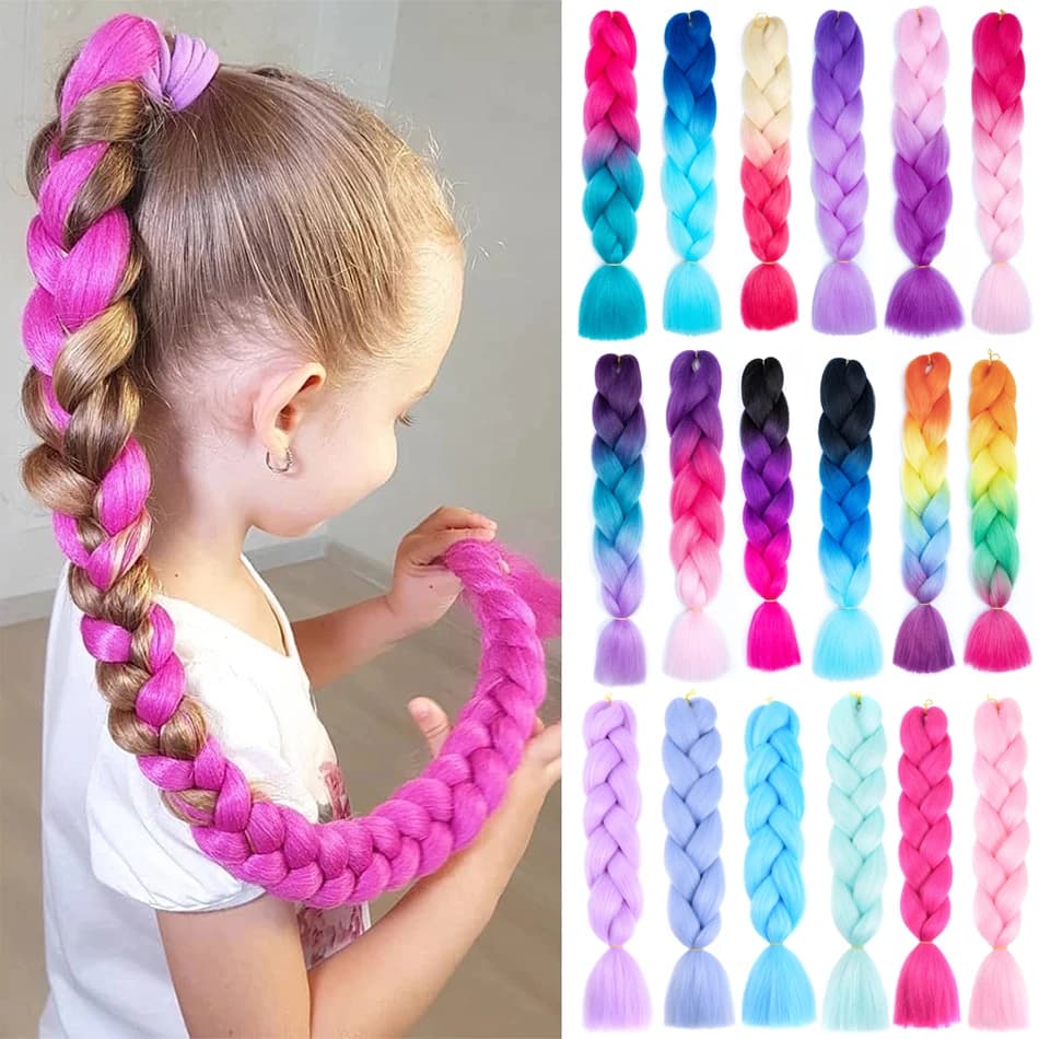 24 Inch Jumbo Braid Hair Extensions for Women Synthetic Attachment Expression Hair Extensions Crochet Braids Hair For Box Braids