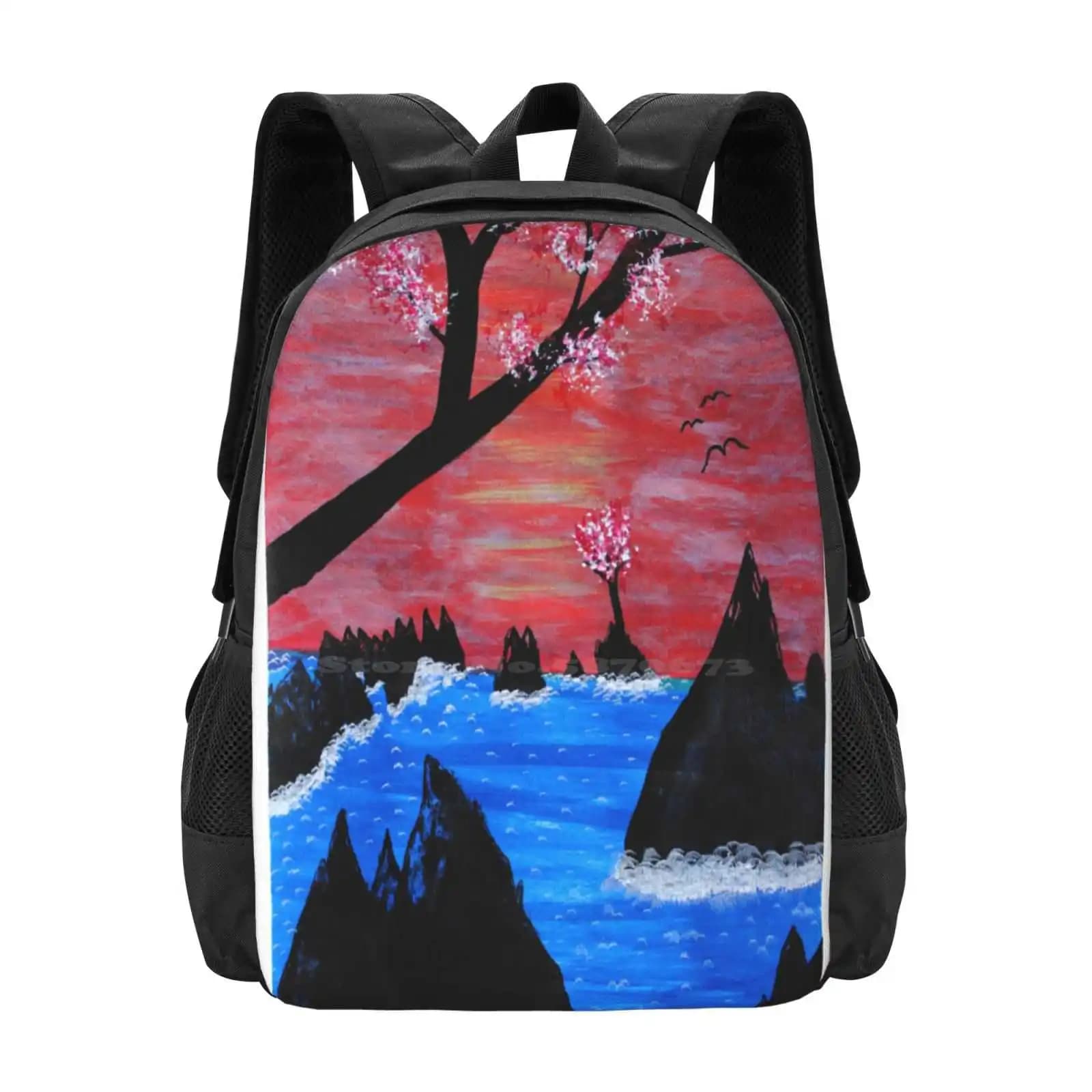 Decisively Docile Hot Sale Schoolbag Backpack Fashion Bags India Ink Artwork For Home Art For Kids Samuri Pirate