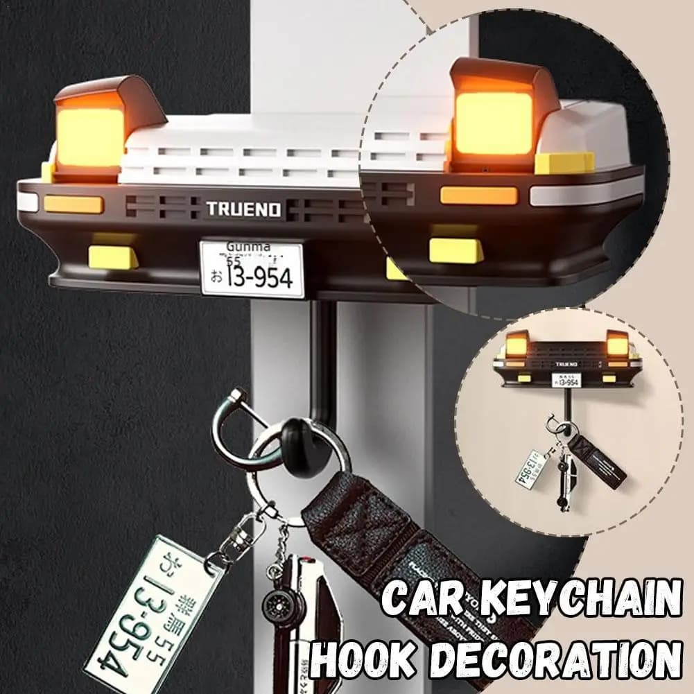 AE86 Car Headlight Key Holder Decor Creative Senior Key Hanger Wall-mounted Home Key Hooks Room Wall Decoration Enthusiasts Gift