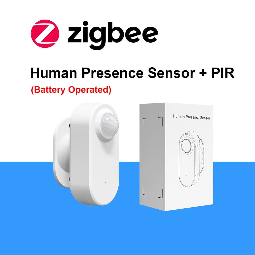 Zigbee Human Presence Detector,Luminance/Distance Detection,  Smart PIR Motion Sensor Support Zigbee 2mqtt Home Assistant