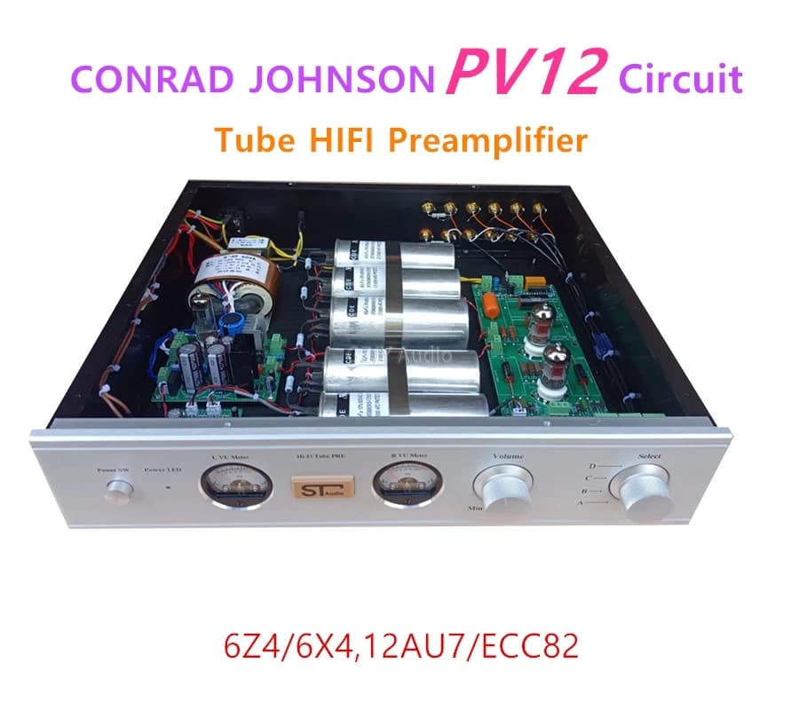 New High-voltage Oil Lmmersed Capacitor CONRAD JOHNSON PV12 Circuit Electronic Tube HIFI Preamplifier 6Z4/6X4,12AU7/ECC82