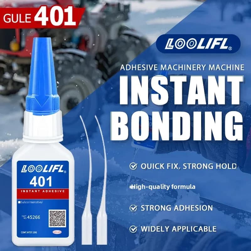Newly upgraded 401 super glue, quick-drying in 3 seconds, suitable for industrial manufacturing and automobile maintenance.