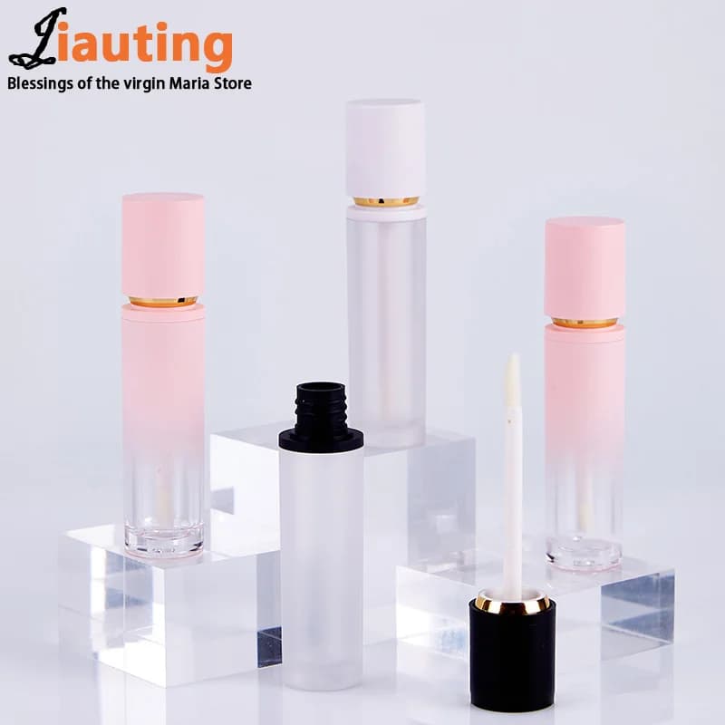 8ML Transparent Lip Glaze Bottle Empty Lipstick Gloss Tube Refillable Bottle Liquid Container Bottle Lipgloss Sample Bottle