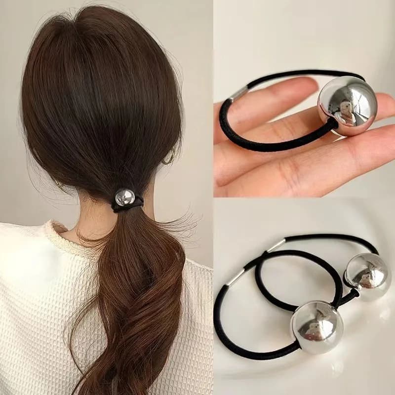 4pcs Korean Large Pearl Elastic Hair Bands Rubberband for Women Girls Hair Ties Rings Rope For Hair Accessories Ponytail Holder