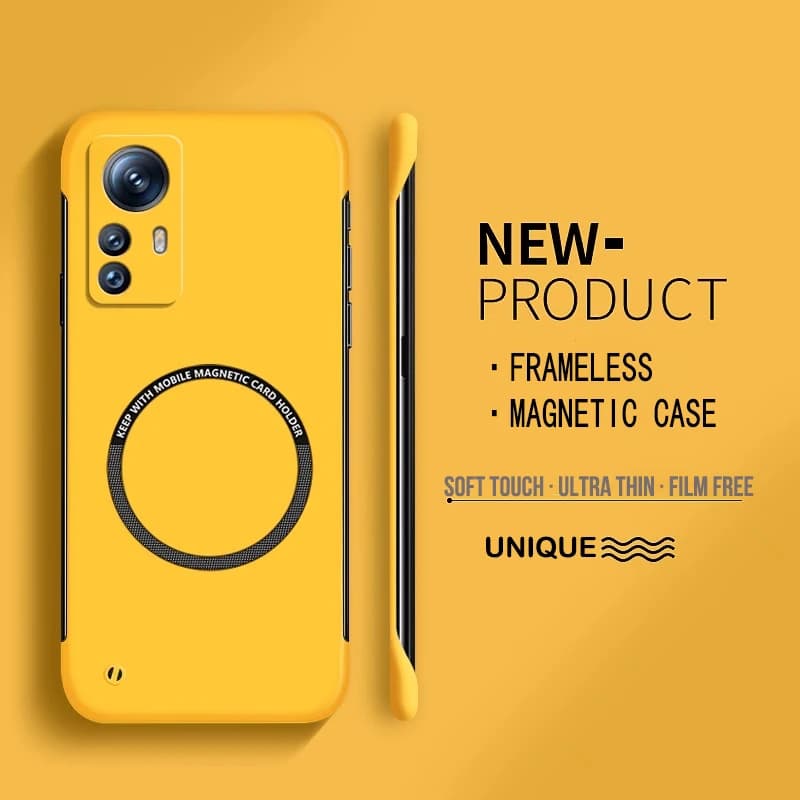 Ultra Thin Hard PC Magnetic Frameless Phone Case For Magsafe Xiaomi Mi 13 13T 12 12T 11 Lite 11T 10 10T Pro Matte Color  Cover
