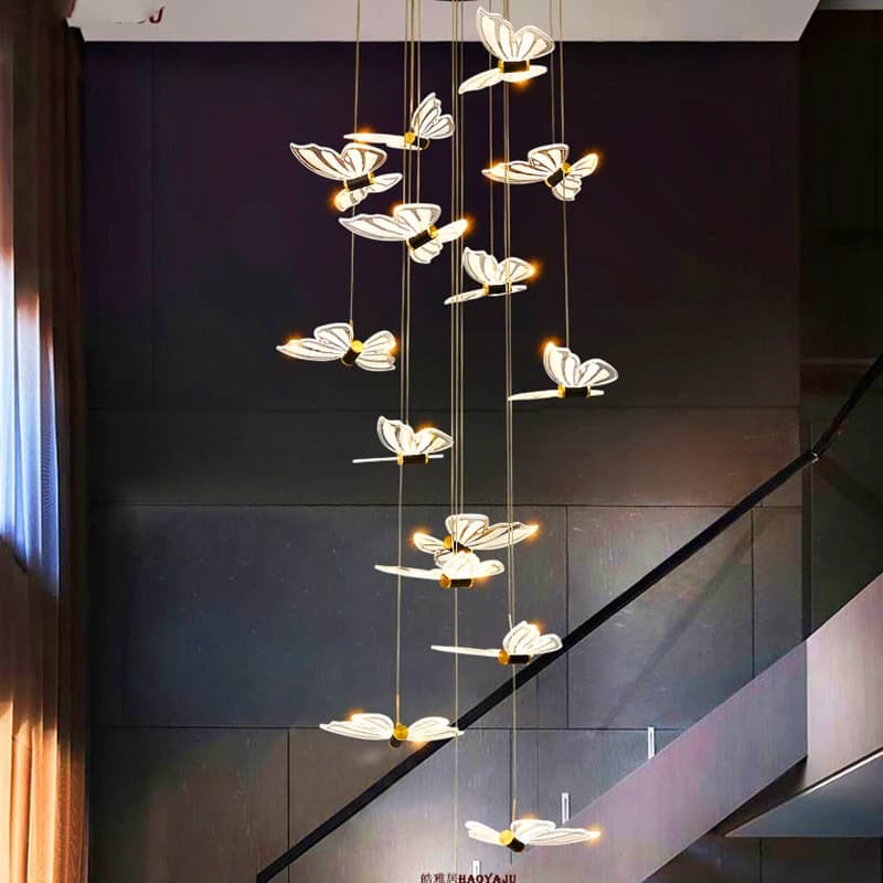 Nordic home decoration, stair chandelier, living room bedroom and dining room Pendant lights, ceiling light, indoor lighting
