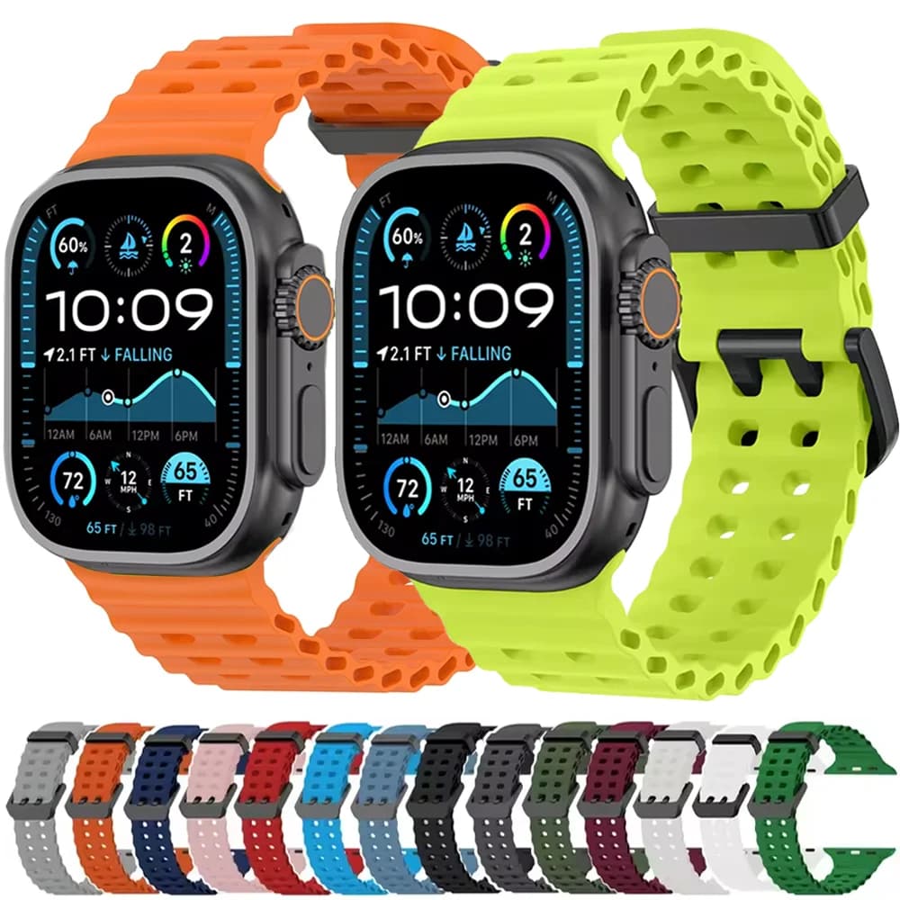 Ocean Strap For Apple Watch Band Ultra 2/1 49mm Series 10 46mm Sports Bracelet Wristband iWatch 9 8 7 6 5 4 SE 45mm 44mm Correa